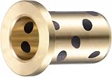 sourcing map Flanged Sleeve Bearing 12mm Bore Brass Wrapped Oilless Bushing view 5