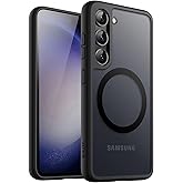 JETech Magnetic Case for Samsung Galaxy S23+ / S23 Plus 5G 6.6-Inch, Compatible with MagSafe, Translucent Matte Back Shockproof Phone Cover (Black)