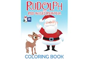Rudolph the Red-Nosed Reindeer Coloring Book for Kids: JUMBO, Toddlers Coloring Book With 30+ Pages For Kids Ages 2-4 4-8 8-12 Toddlers, Gift For Boy Girl Christmas Birthday