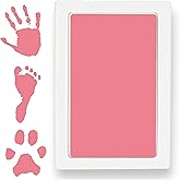 Extra Large Clean Touch Ink Pad for Baby Handprints and Footprints – Inkless Infant Hand & Foot Stamp – Safe for Babies, Doesn’t Touch Skin – Perfect Family Memory or Gift by Tiny Gifts, Pink
