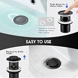 Funime Basin Taps Mixers Waterfall Black Mono 1 Hole with G1/2 Hoses view 6