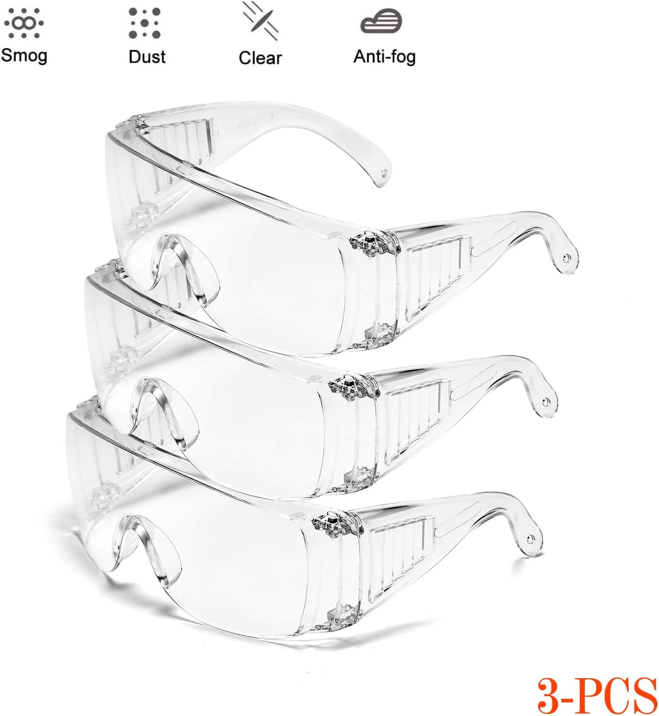 Protective Safety Goggle Glasses, Anti-Fog Goggles Against Liquid Splash Clear Medical Goggles Protective, Eye Protection For Home & Workplace