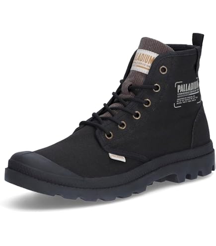 Palladium Pallabrouse High Top Cotton Canvas Boots Lace Up Metal Black 11 PALLABROUSSE – Palladium US main image 3