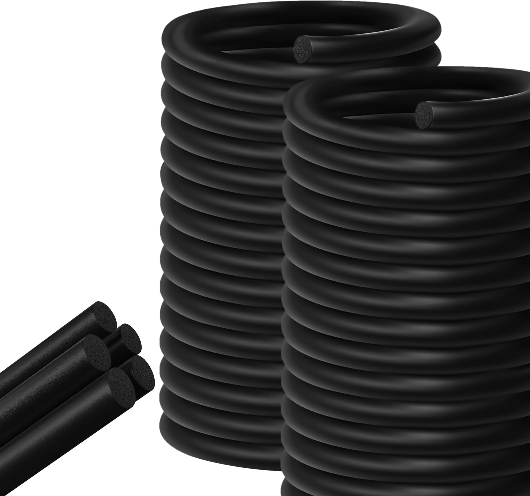 Photo 1 of 10FT Backer Rod 3/4 Inch Diameter Rubber Caulk Concrete Expansion Joint Filler Black Rubber Caulk Saver Weather Stripping for Gaps and Joints Filling(3/4 Inch x 10FT)