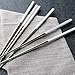 Autohome 2 Spoons and 2 Pairs Chopsticks Saintless Steel Dinner Flatware - White&Silver+Black&Silver