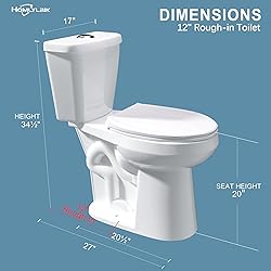 HOMLYLINK 19 Inch Compact Tall Toilet for