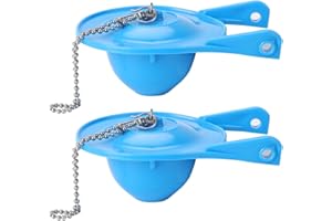 ANSUKOW Toilet Flapper Replacement - 2PCS 3 inch Universal Toilet Stopper Flapper Compatible with American Standard Toilet Tank Water Saving Rubber Flush Valve Flapper with Stainless Chain Long Lasting Rubber