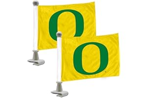 FANMATS 61925 Oregon Ducks Ambassador Car Flags - 2 Pack Mini Auto Flags, 4in X 6in, Perfect for Hood or Trunk