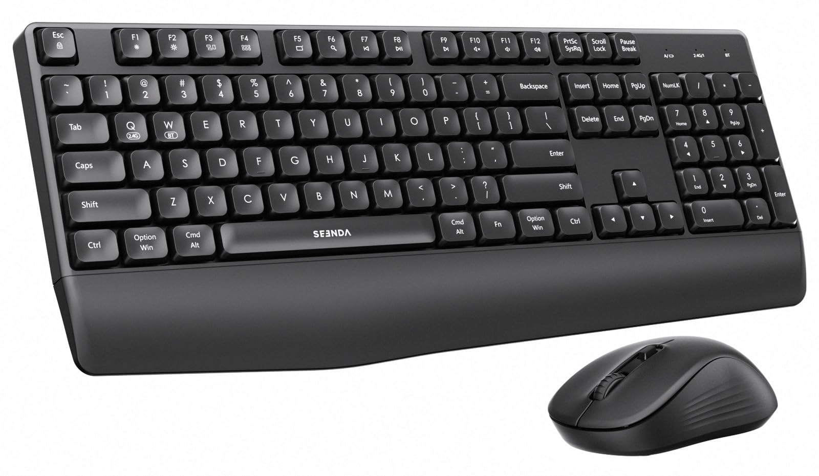 Photo 1 of *** SIMILAR IMAGE UNKNOWN MODEL**seenda Wireless Bluetooth Keyboard and Mouse Combo, COE200 Ergonomic Wireless Keyboard Mouse with Wrist Rest, Multi-Device Connection, Full-Size, Compatible for Computer/Laptop/Mac/MacBook, Black