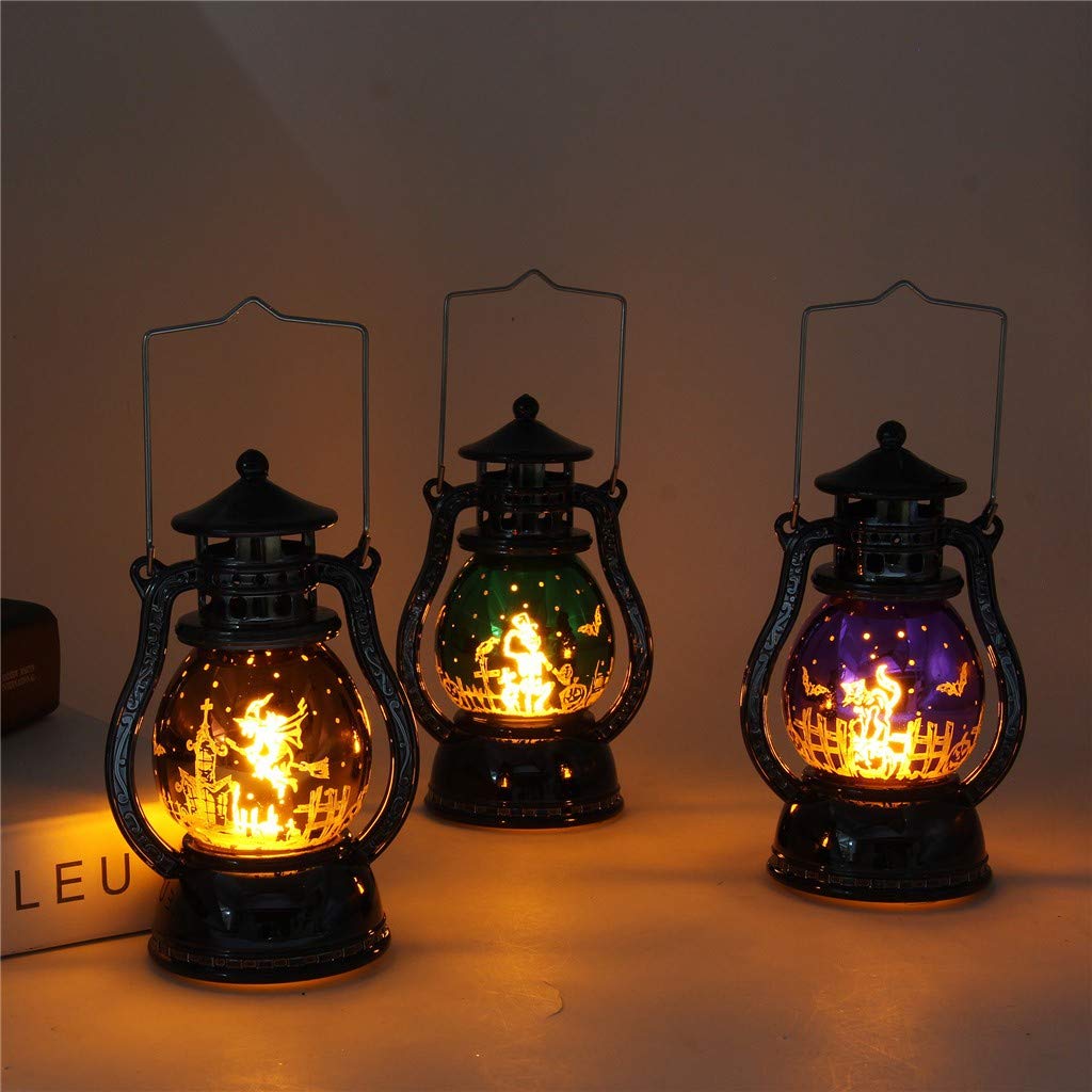 Halloween Lampe für Dekoration Party LED Licht Deko Laternen Retro