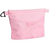 pack all Water-resistant Material Zipper Pouch, Mesh Zipper Bags for Storage, Travel, Office (Pink, Medium)