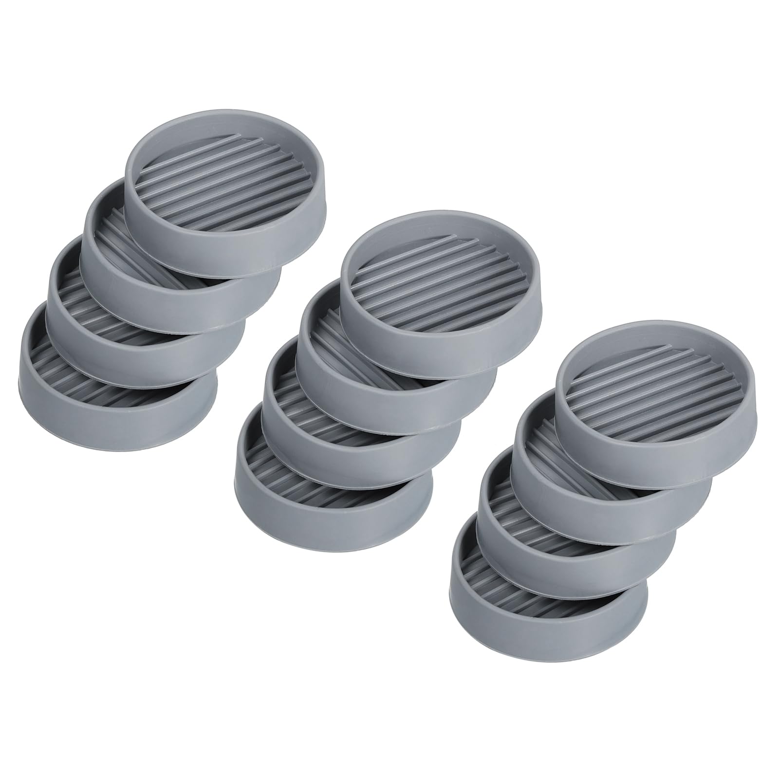 uxcell Chair Leg Floor Protectors,12Pcs 2" - Rubber Round Non-Slip Furniture Pads, Anti-Slip Furniture Pads for Hardwood Floors, Couch, Bed Stopper (Gray)