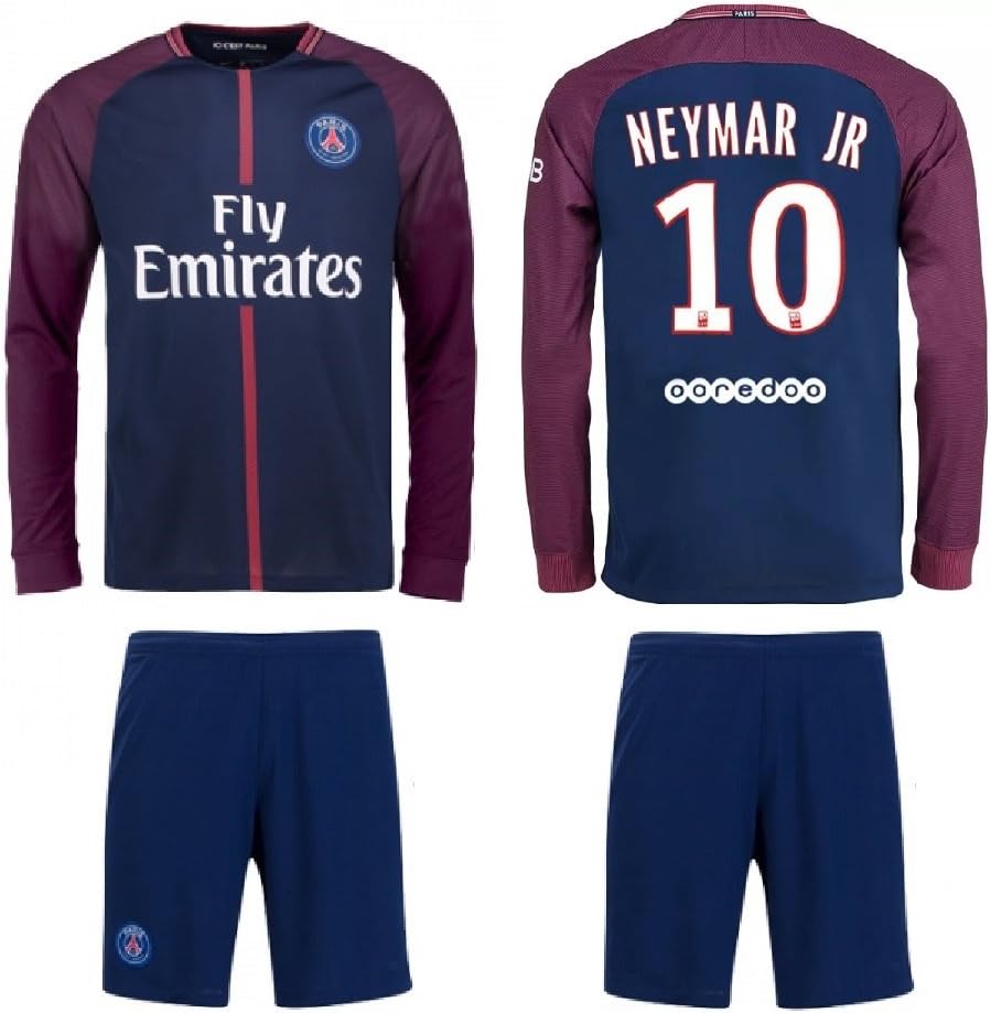 Barcelona Home Neymar Kids #11 Soccer Kit Jersey and Shorts All Youth Sizes (Kids Large 10-13 years of age)