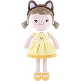 GAGAKU Soft Plush Baby Doll for Girls (12") - My First Baby Doll Gift for Girls, Toddlers & Infants, Machine Washable Rag Doll Toy - Puff Girl