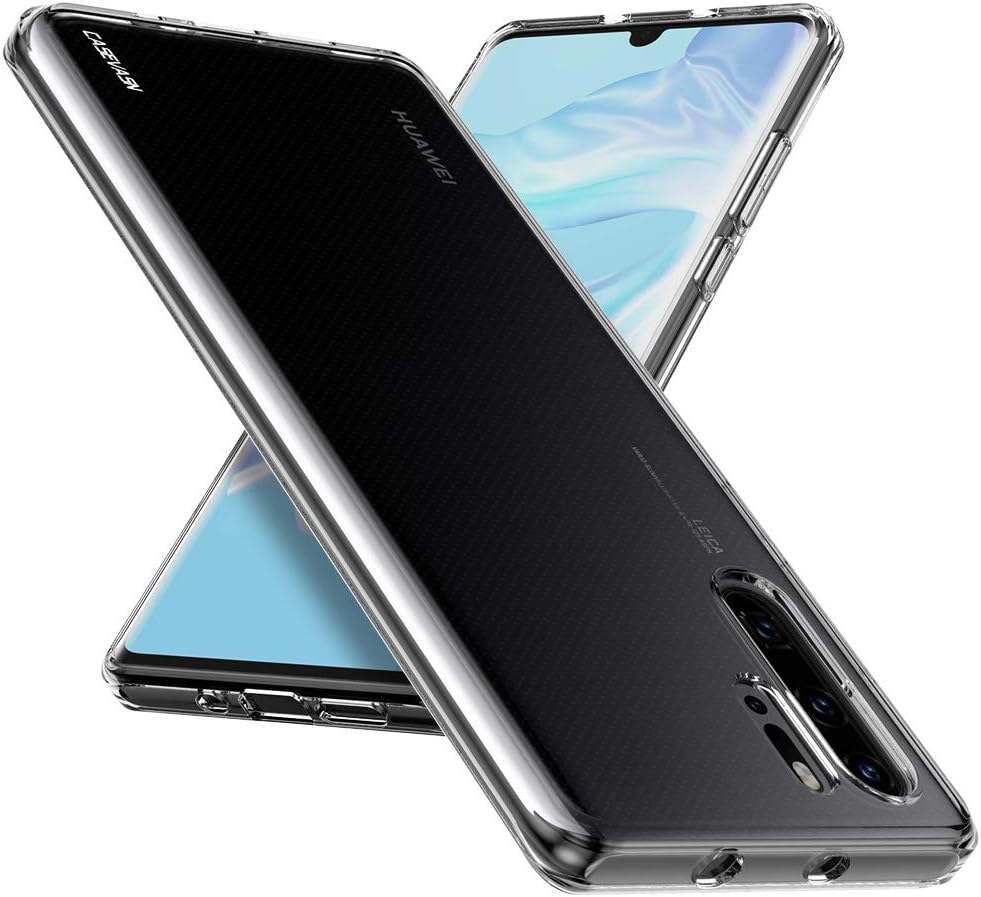 Huawei P30 Pro Case, CASEVASN [Slim Thin] Anti-Scratches Flexible TPU Gel Rubber Soft Skin Silicone Protective Case Cover for Huawei P30 Pro (Clear)