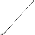 Hiware LZS13B 12 Inches Stainless Steel Mixing Spoon, Spiral Pattern Bar Cocktail Shaker Spoon