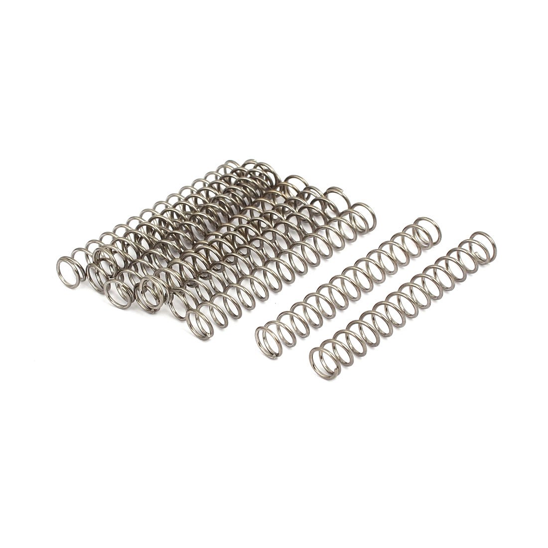 sourcingmap 0.8mmx7mmx50mm 304 Stainless Steel Compression Springs 10pcs