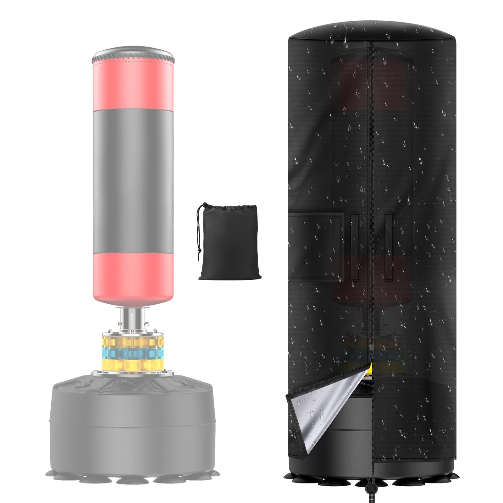 NZQXJXZ Enlarged Punching Bag Cover, Waterproof Boxing Bag Cover To Fix Heavy Punch Bag Freestanding Outdoor for Better Protection