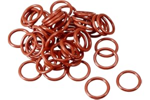 uxcell Silicone O-Ring, 15mm OD, 11mm ID, 2mm Width, VMQ Seal Ring Gasket, Red, Pack of 50