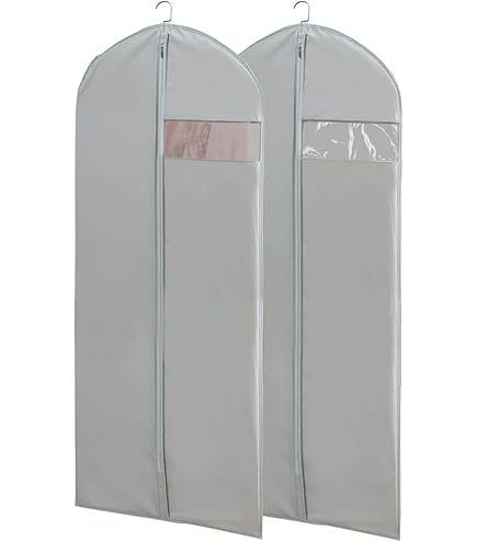 Amazon.com: Perber 65'' Dress Bags for Gowns, 4 Pack Black Garment Bags for  Hanging Clothes, Dress Garment Bag Women, Long Dress Cover for Coats,  Dresses, Uniforms : Home & Kitchen