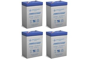 POWER SONIC PS-640 SLA Battery 6v 4.5AH F1 Terminal - 4 Pack