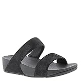 FitFlop Women's Shimmy Suede Slide Sandal, Black
