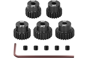 OGUNKE OGRC 48DP 19T 20T 21T 22T 23T Pinion Gear 3.175mm (1/8-Inch) Shaft Pinion Gear for 1/10 RC Brushless Brush Motor Gear