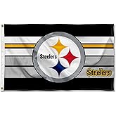 Pittsburgh Steelers Retro Stripes Large 3x5 Flag