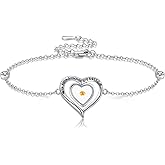 YAFEINI Mustard Seed Bracelet 925 Sterling Silver Faith Charm Mustard Seed Jewelry for Women