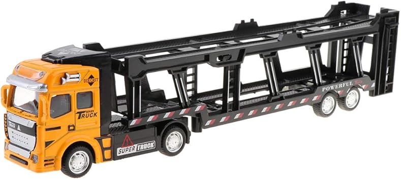 Amazon 1 50スケール ダイキャストキャリア車 トレーラー トラック模型 列車モデル おもちゃ 4色選択 オレンジ ミニカー ダイキャストカー おもちゃ