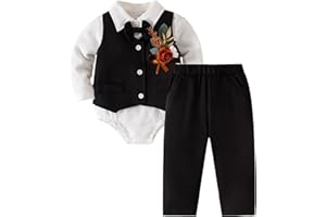 Chichoo Baby Boy Clothes Suits Infant Gentleman Wedding Outfit Newborn Formal Collared Dress Tuxedo Baby Suit Set