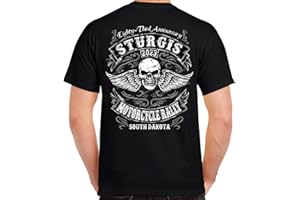BIKER LIFE CLOTHING 2023 Sturgis Motorcycle Rally Traditional Skull Wings T-Shirt
