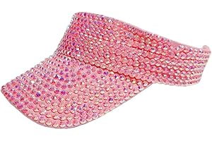 Gudessly Shiny Rhinestones Sport Sun Visor Adjustable Summer Cap Visor Caps for Women Men