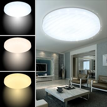 Vgo 3 In 1 Colour Changing Led Ceiling Light Modern Round Wall