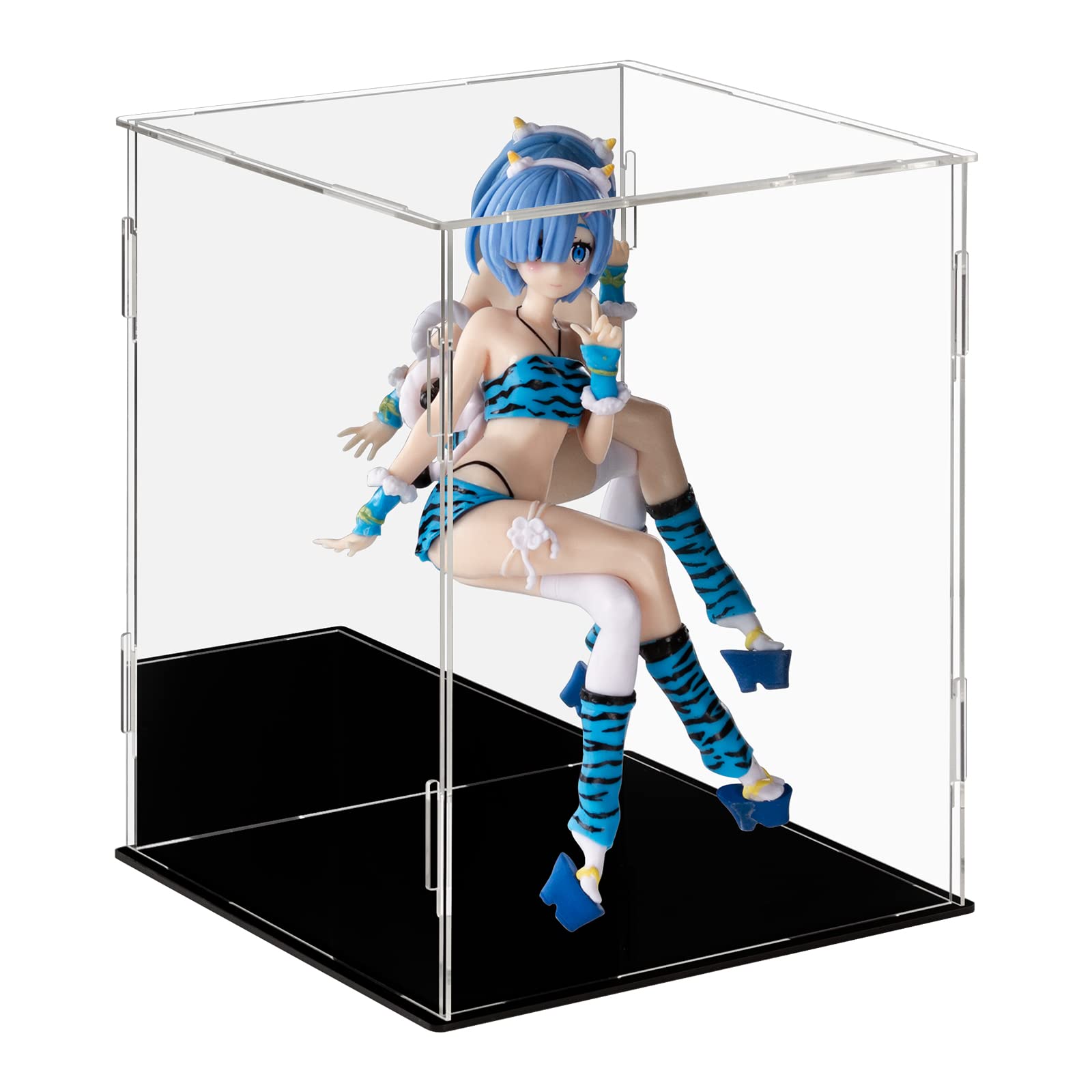 Photo 1 of Display Case 7.8x7.8x9.8inch,20x20x25cm for Collectibles Assemble Clear Acrylic Box Alternative Glass Case for Display Action Figures Home Storage Organizing Toys