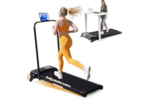 KASSADIN Folding Foldable Walking Pad Treadmill with Handle Bar and Adjustable Incline, 3.5HP Portable Electric Treadmills with Handles for Home Small, Home Treadmills with Incline, 0.6-7.6MPH, 350LBS