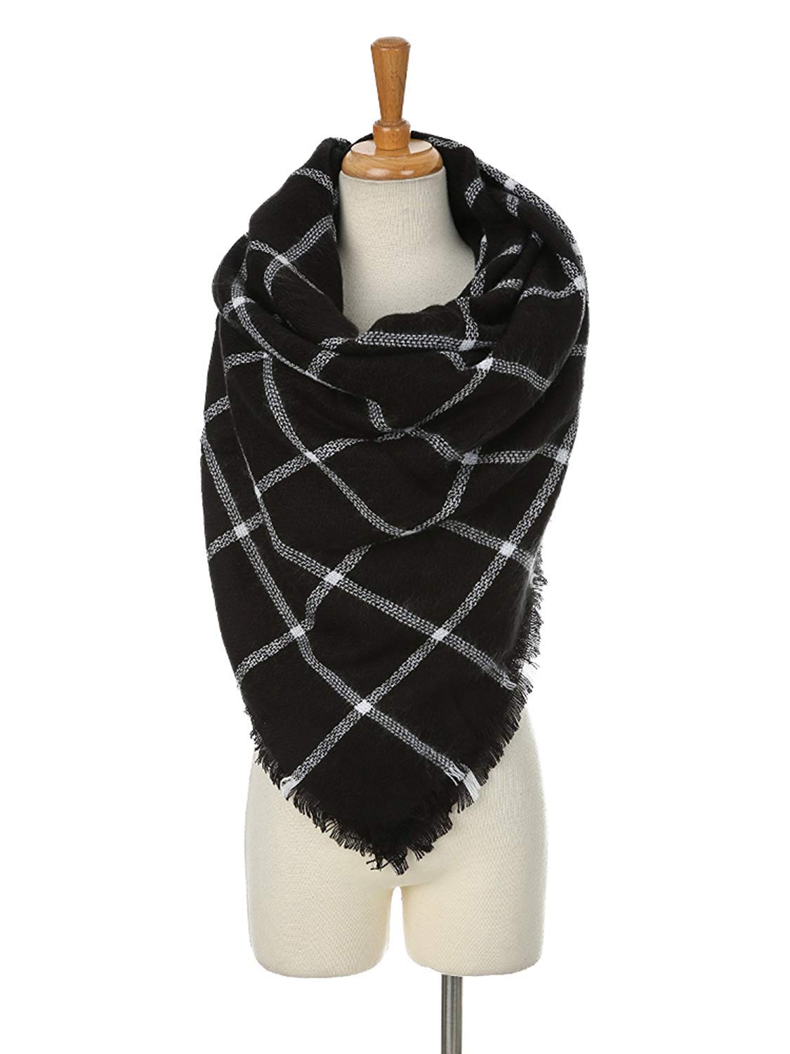 Women's Plaid Blanket Scarf Oversized Winter Scarfs Tartan Lightweight Warm Soft Cape Shawl Wrap Women's Plaid Blanket Scarf Oversized Winter Scarfs Tartan Lightweight Warm Soft Cape Shawl Wrap