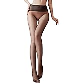 RUIBAVYA Tights for Women 360° Seamless Sheer Stockings Matte Control Top Pantyhose Breathable Mesh Stockings