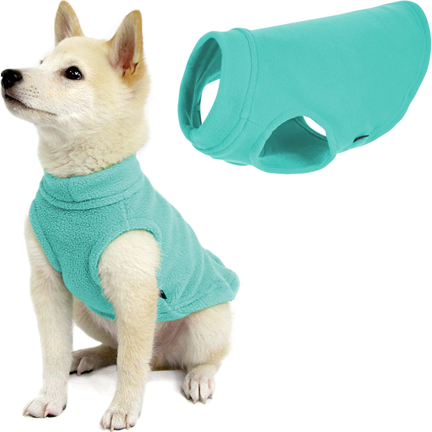 Gooby Stretch Fleece Pull Over Cold Weather Dog Vest, X-Small, Mint — image 1