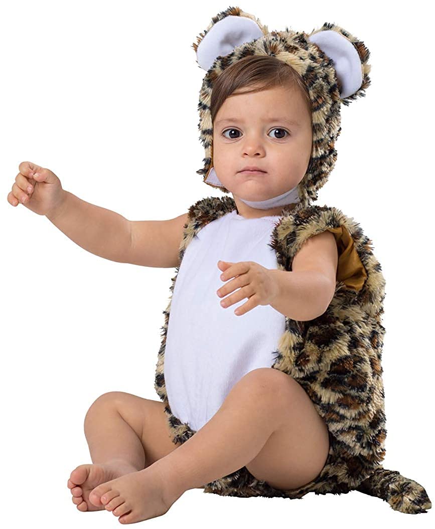 Dress Up America Leopard Costume for Babies - Baby Animal Dress Up - Infant Leopard Bubble Costume and Hat