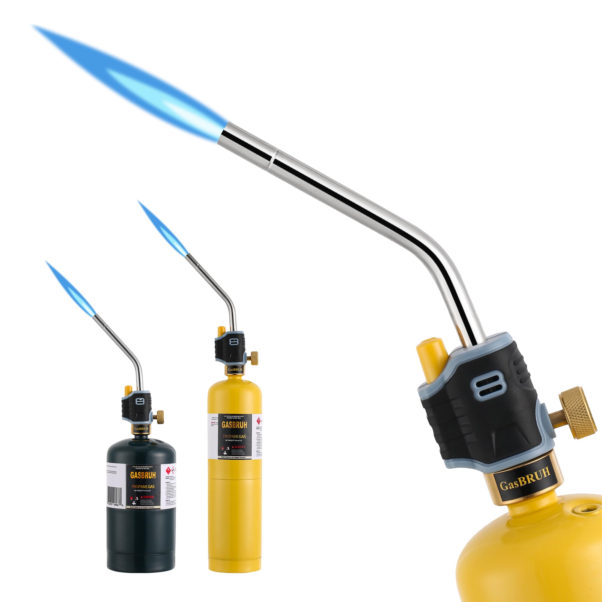 Photo 1 of GasBRUH High Intensity Propane Torch Head with Igniter, blow Torch Kit for Propane Mapp Gas, Trigger Start GasTorch?CSA, Fuel not included)