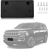 Front License Plate Bracket Compatible with Jeep Wagoneer 2022-2025 | Compatible with Jeep Wagoneer 2022-2025/Wagoneer L 2023-2025, Front Bumper License Plate, OE# 68426603AB, CH1068174