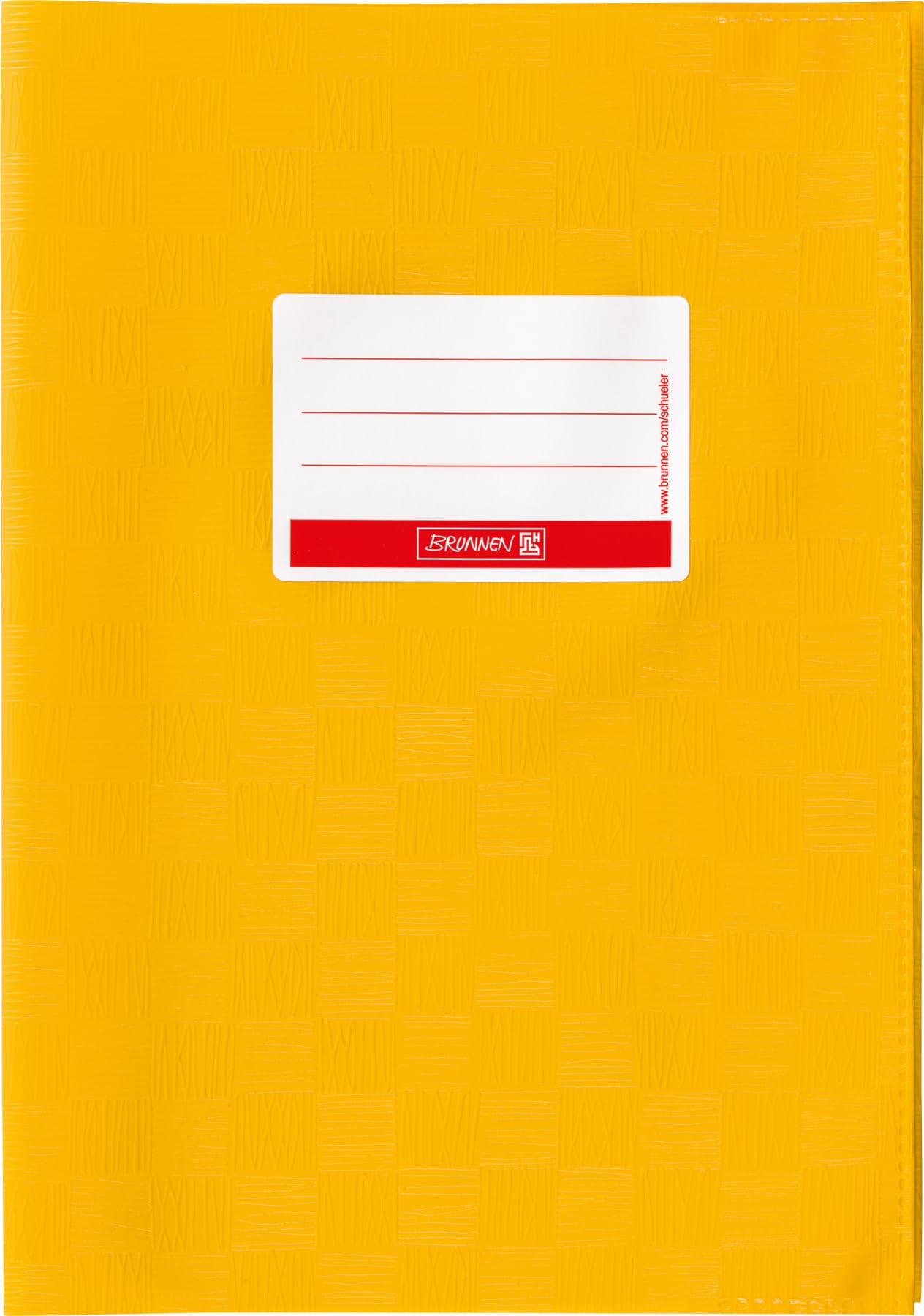Brunnen Booklet Cover for A4 with Name tag and Structure Embossing/Bast Structure, 1 Envelope a4 Golden Yellow