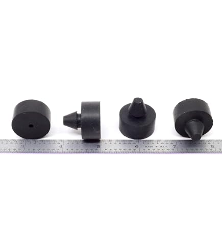 Universal 1/4" Rubber Push-In Feet – Fits 1/4" Hole, 1/2" OD, 1/8" Thick (Various Packs)