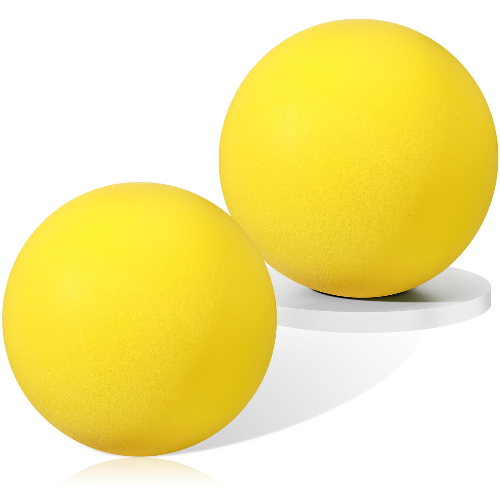 Photo 1 of Silipull 2 Pcs 7 Inch Foam Balls Uncoated High Density, Soft and Bouncy Silent Foam Balls Classroom, Lightweight and Easy to Grasp for Sports Indoor Outdoor(Yellow)