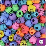 BEADTIN Circus Mix Antique 11mm Skull Pony Beads (150pc)