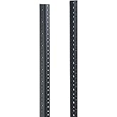 RIVECO 16U Vertical Rack Rails Kit Heavy Duty Server Rack Mount Rails 2 PCS Black
