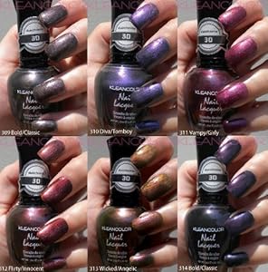 Image of New Kleancolor 3D Duochrome Nail Polish Set of 6 Lacquer (The Chromatic Era)