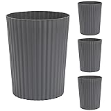 JiatuA Small Trash Can Plastic Wastebasket Round