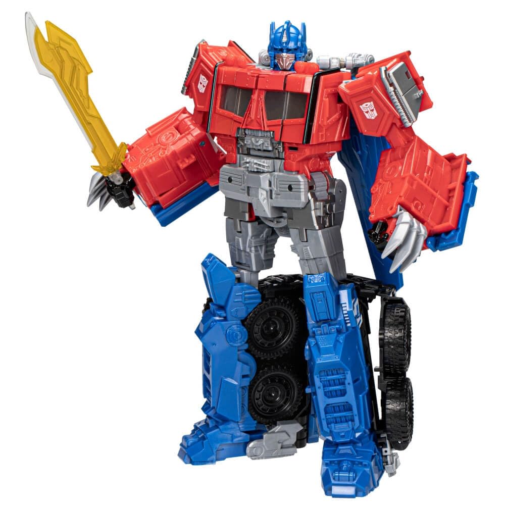 Transformers Toys Rise of The Beasts Movie, Beast-Mode Optimus Prime Toy with Lights and Sounds, Age 6 and up, 10-inch